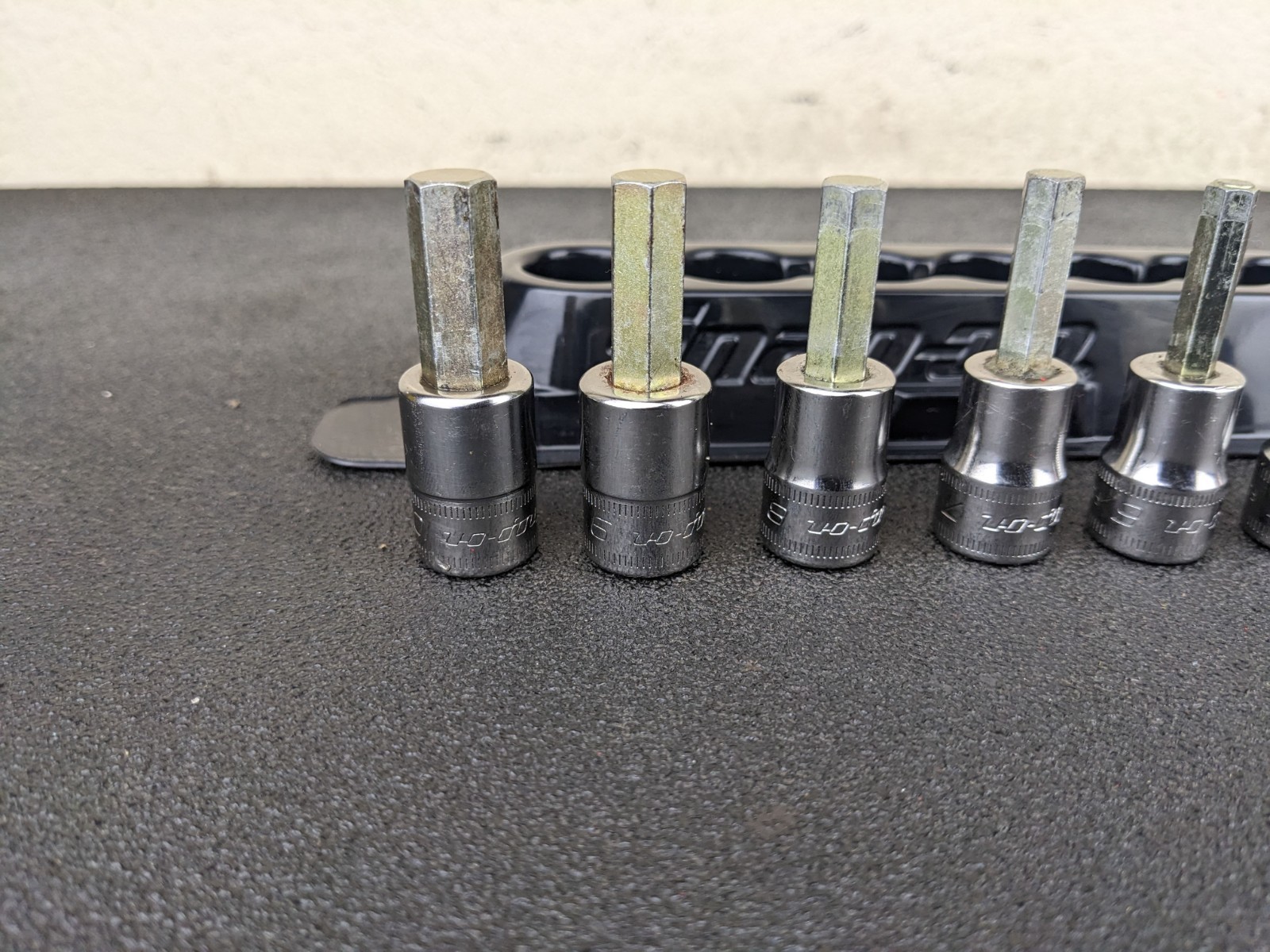 #bp416 Snap On Tools 7 Piece 3/8″ Drive Hex Bit Socket Set 4MM-10MM 207EFAMY
