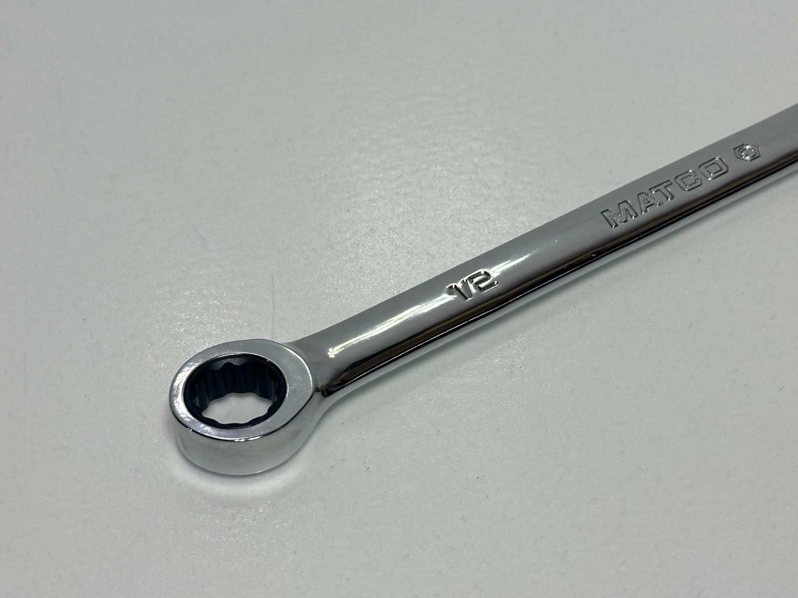 🇺🇸 Matco Tools USA GRBL1616 SAE 1/2″ Ratcheting Double Box End Wrench, NOS