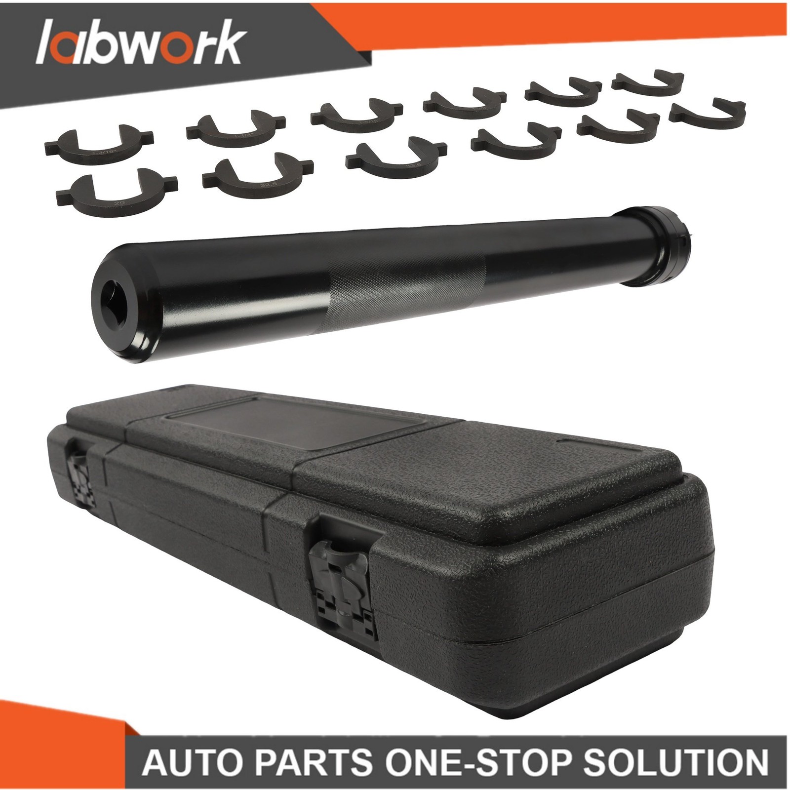 Labwork 13pc Inner Tie Rod Removal Installation Tool w/12 SAE & Metric Adaptors