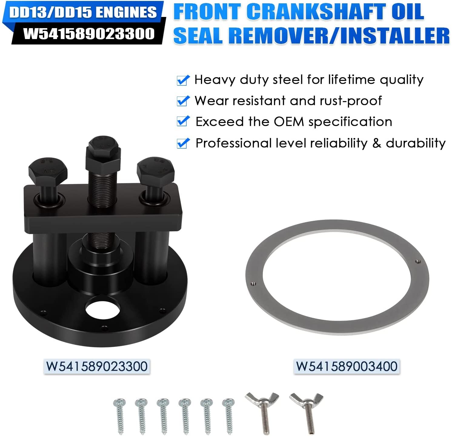 Front Crankshaft Seal Remover Installer Tool W541589023300 For-Detroit DD15 DD13