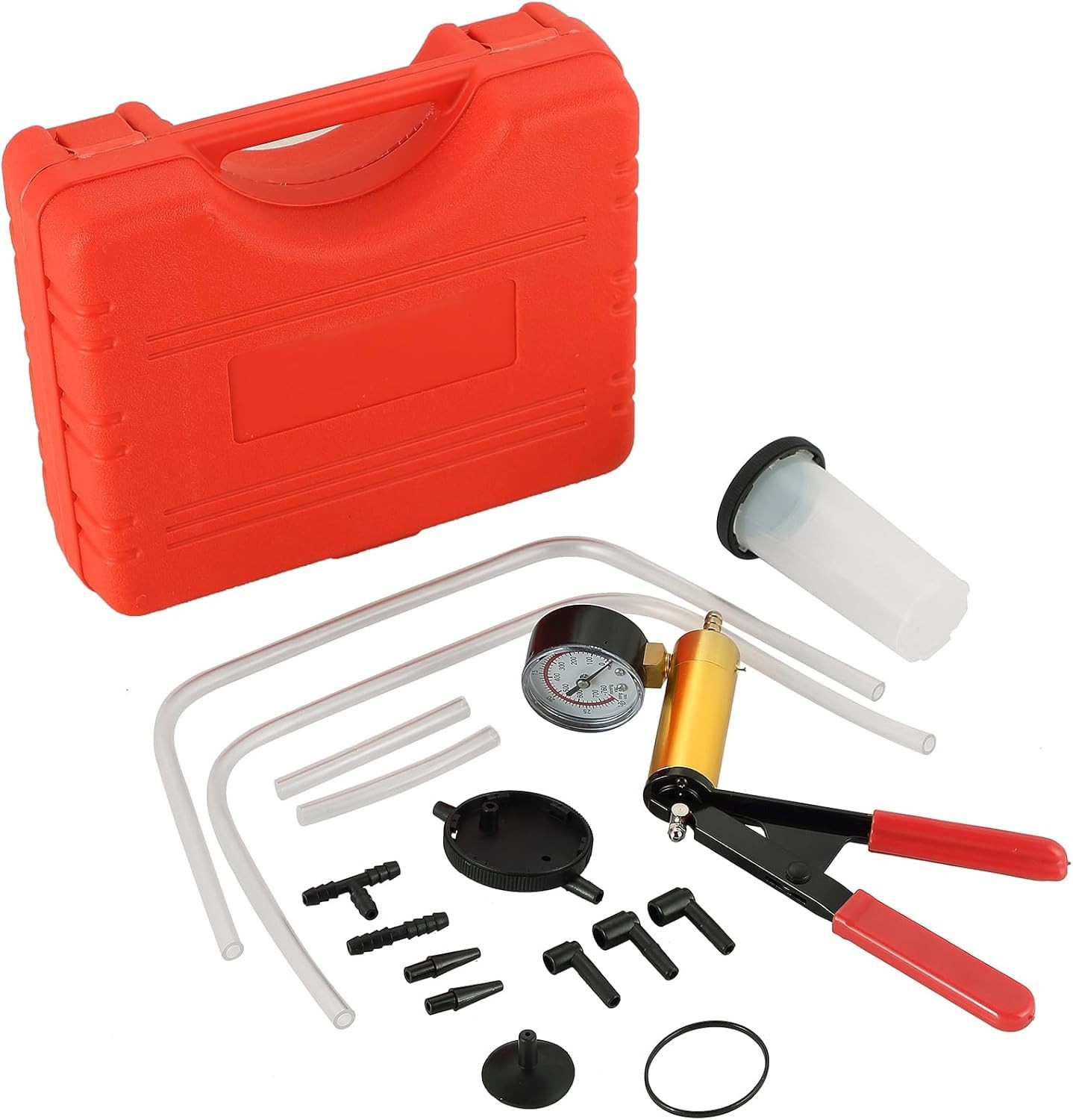Multifunctional Handheld Vacuum Pump Tester – 16PCS Automotive Bleeding Kit