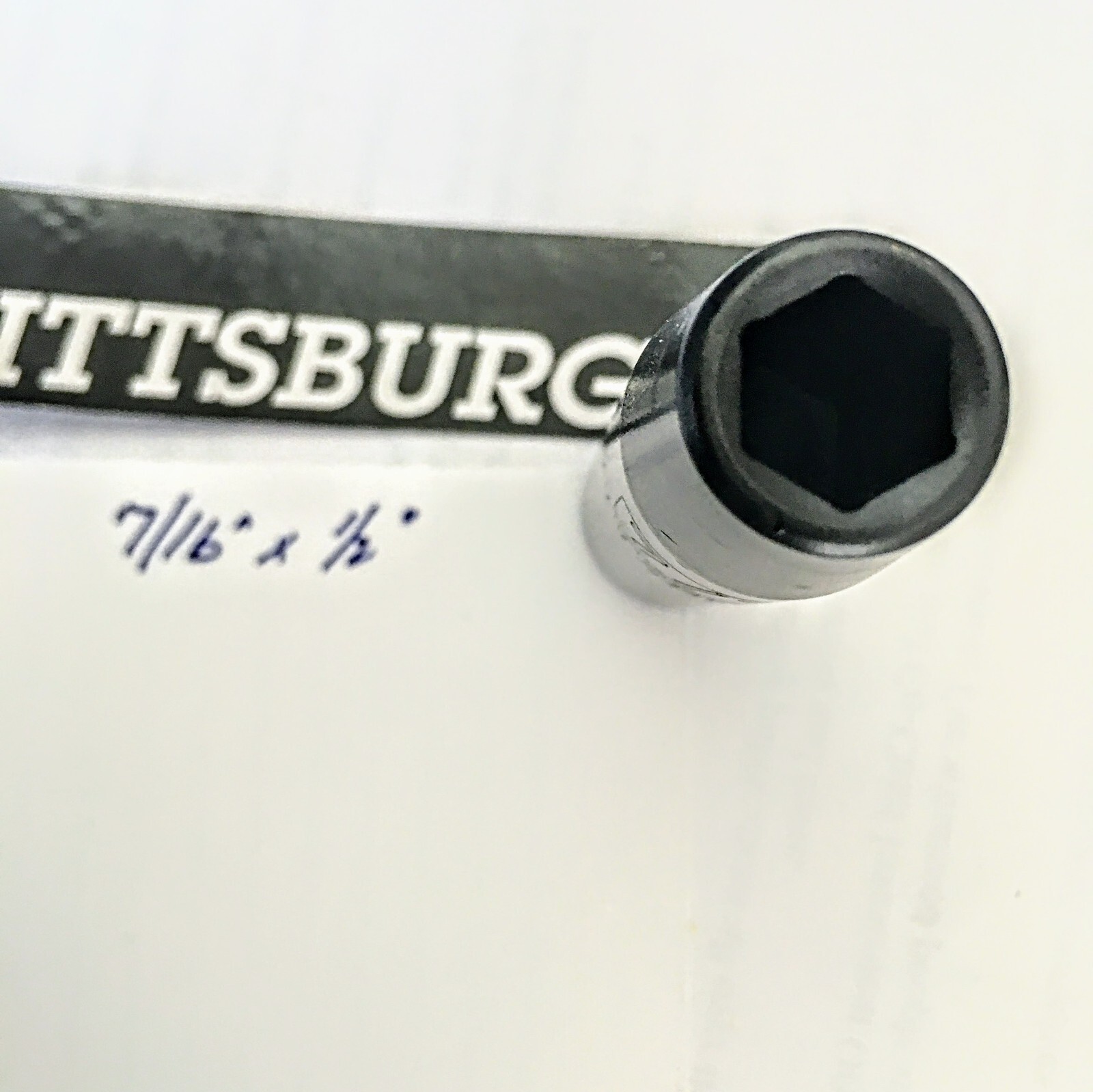 Pittsburgh 7/16″ x 1/2″ Deep Impact Socket – 6 Pt – Free USA Shipping