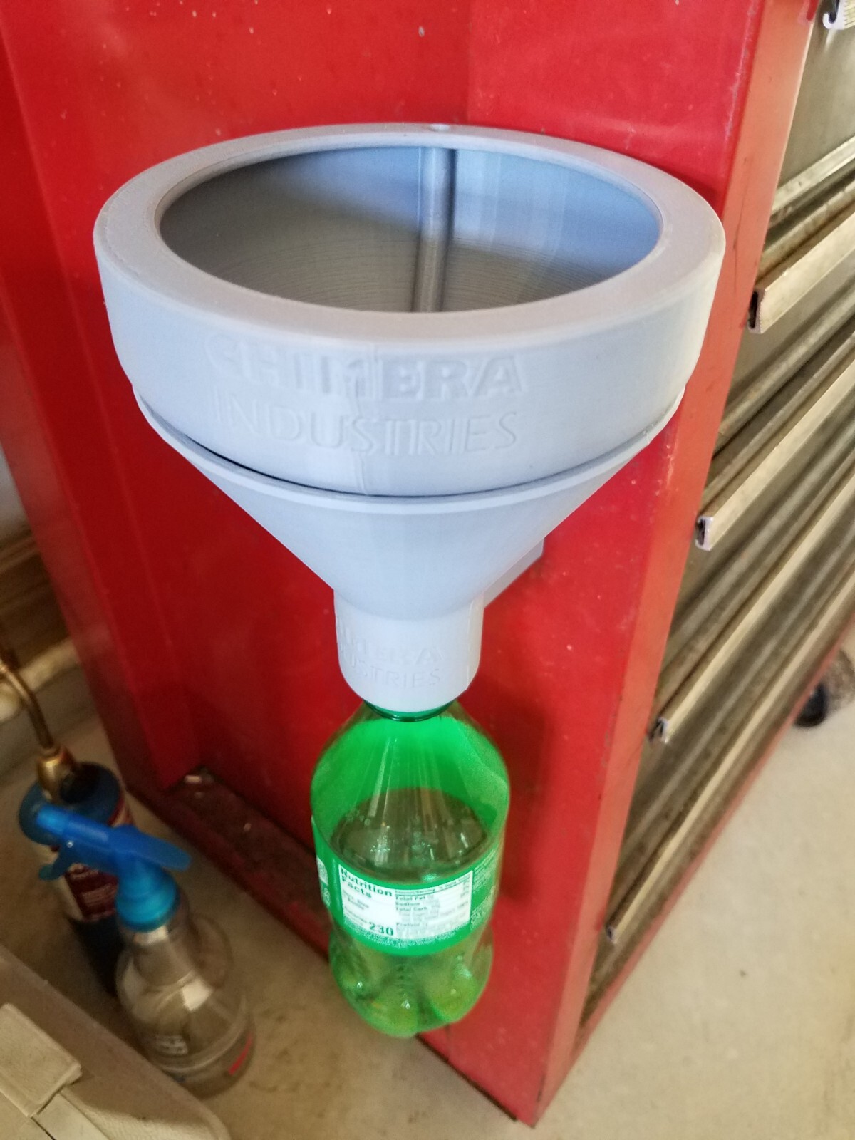 Funnel Holder/Drip Drain Rack, Magnetic Mount for Toolbox, Lift, Service Cart