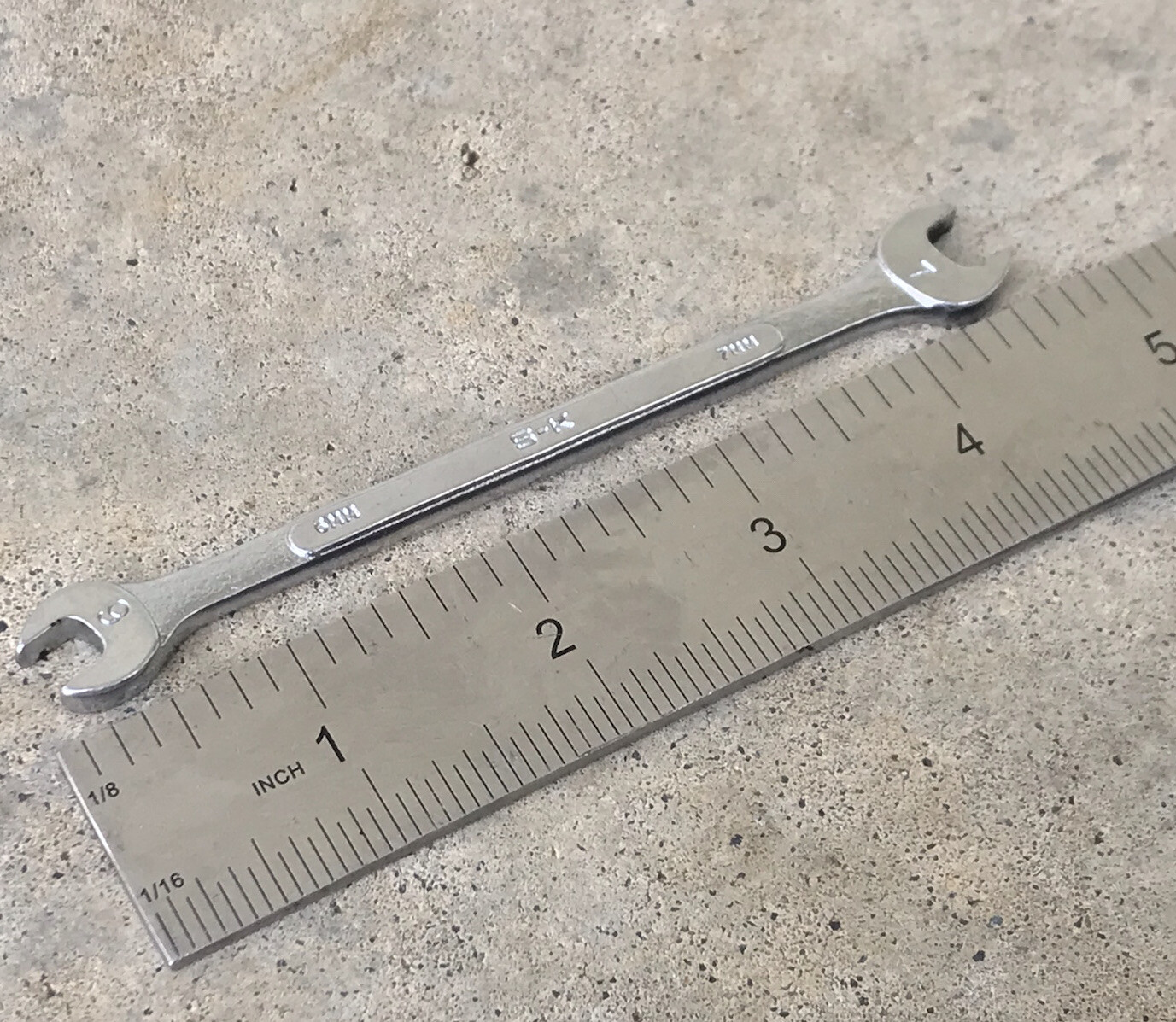 SK Tools 6mm x 7mm Double Ended Polished Open End Metric Wrench 8206 USA