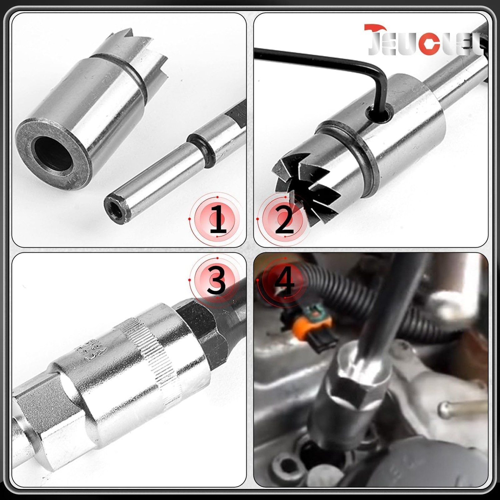11PCS Diesel Injector Seat Cutter Tool Set Compatible with BMW Mercedes-Benz