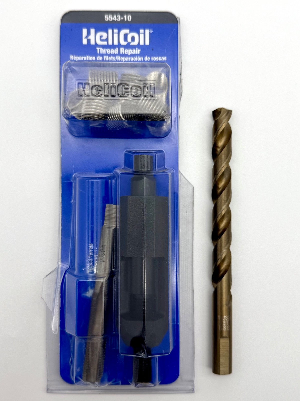 HeliCoil 5543-10 M10x1.25 Metric Fine Thread Repair Kit & 13/32 Bit – Open Box