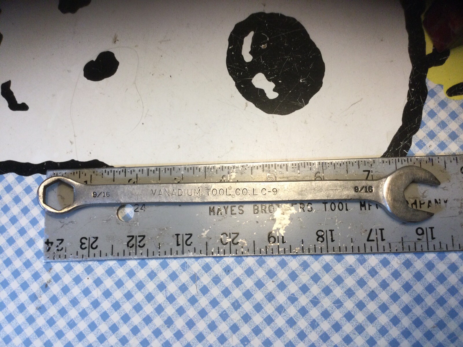 Rare Vanadium Tool Co. Combination Wrench 9/16″ SAE CL-9 6 Point Stamped LC-9