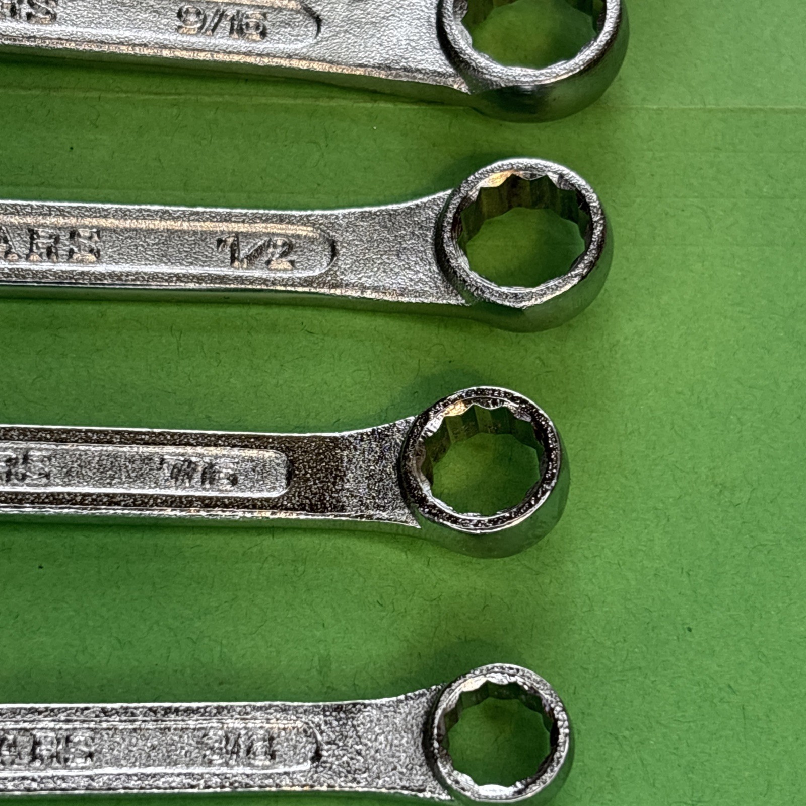 Vintage Sears 6pc SAE Wrench Set 4390 Made in Japan 3/8″-11/16″ 12 Point