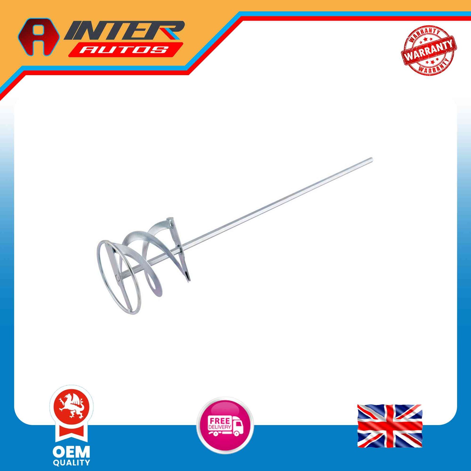 Draper Plaster Paddle Mixer, 120 x 600mm, 10mm Hex. 16205