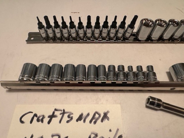 NEW CRAFTSMAN 48 PC / RATCHET + SOCKET SET 1/4″ DRIVE / METRIC & SAE SET + RAILS