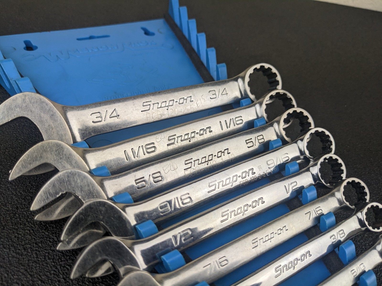 #bk473 Snap On Tools OES Master SAE Spline Short Wrench Set 3/8” – 3/4″ Aviation