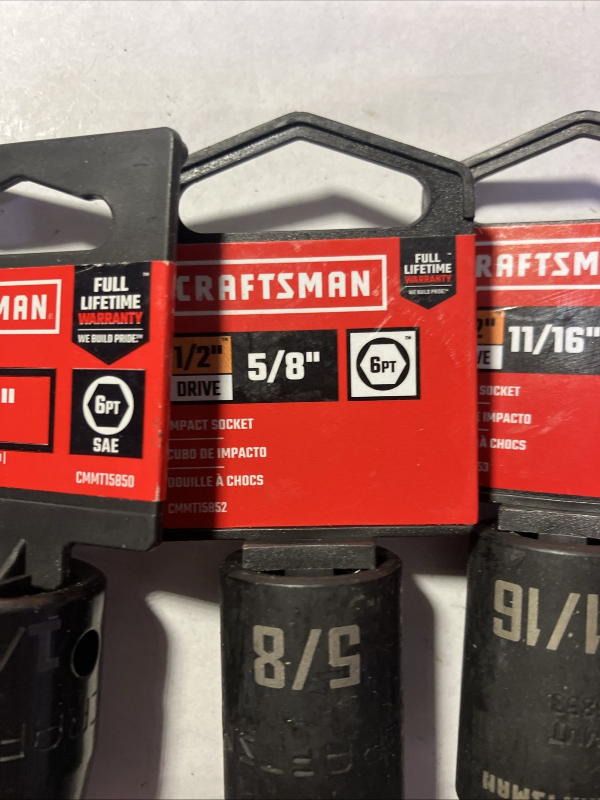 Craftsman Six (6) Piece Impact Sockets 1/2″ Drive (New with Tags) See Photos