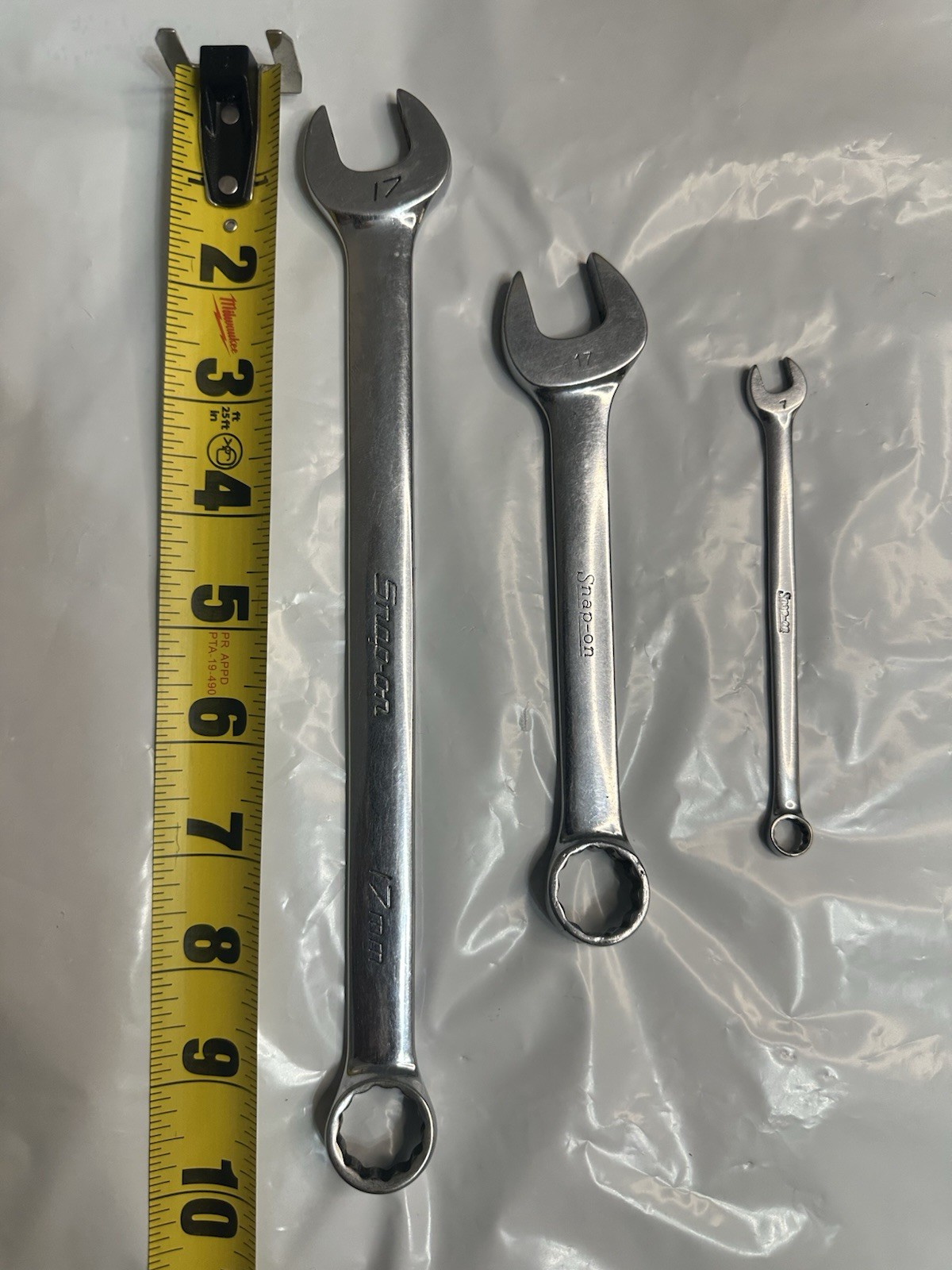Snap On Combination Metric Wrench Set 3 Pieces ( 17Mm ,7 Mm)