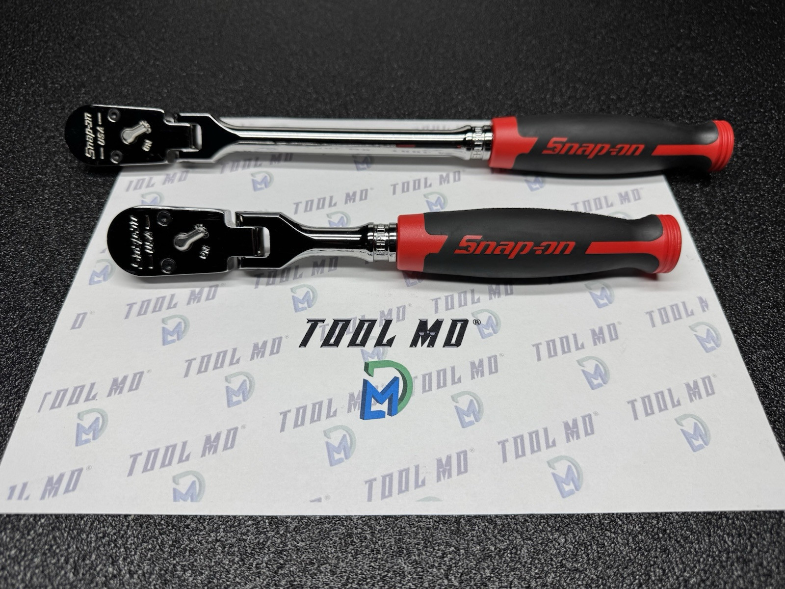Snap-on Tools USA NEW RED 2-Piece 3/8” Drive SOFT GRIP Ratchet Set RAT2FHFR