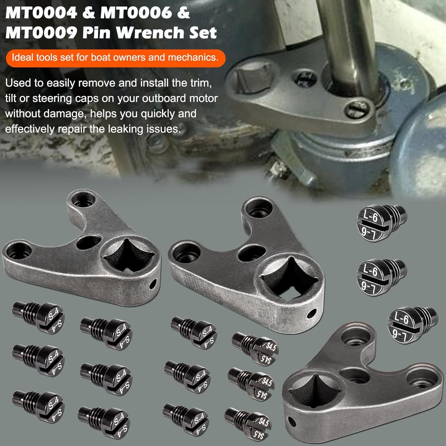 MT0004 MT0006 MT0009 Outboard Trim / Tilt Pin Wrench for Yamaha,Johnson,Evinrude