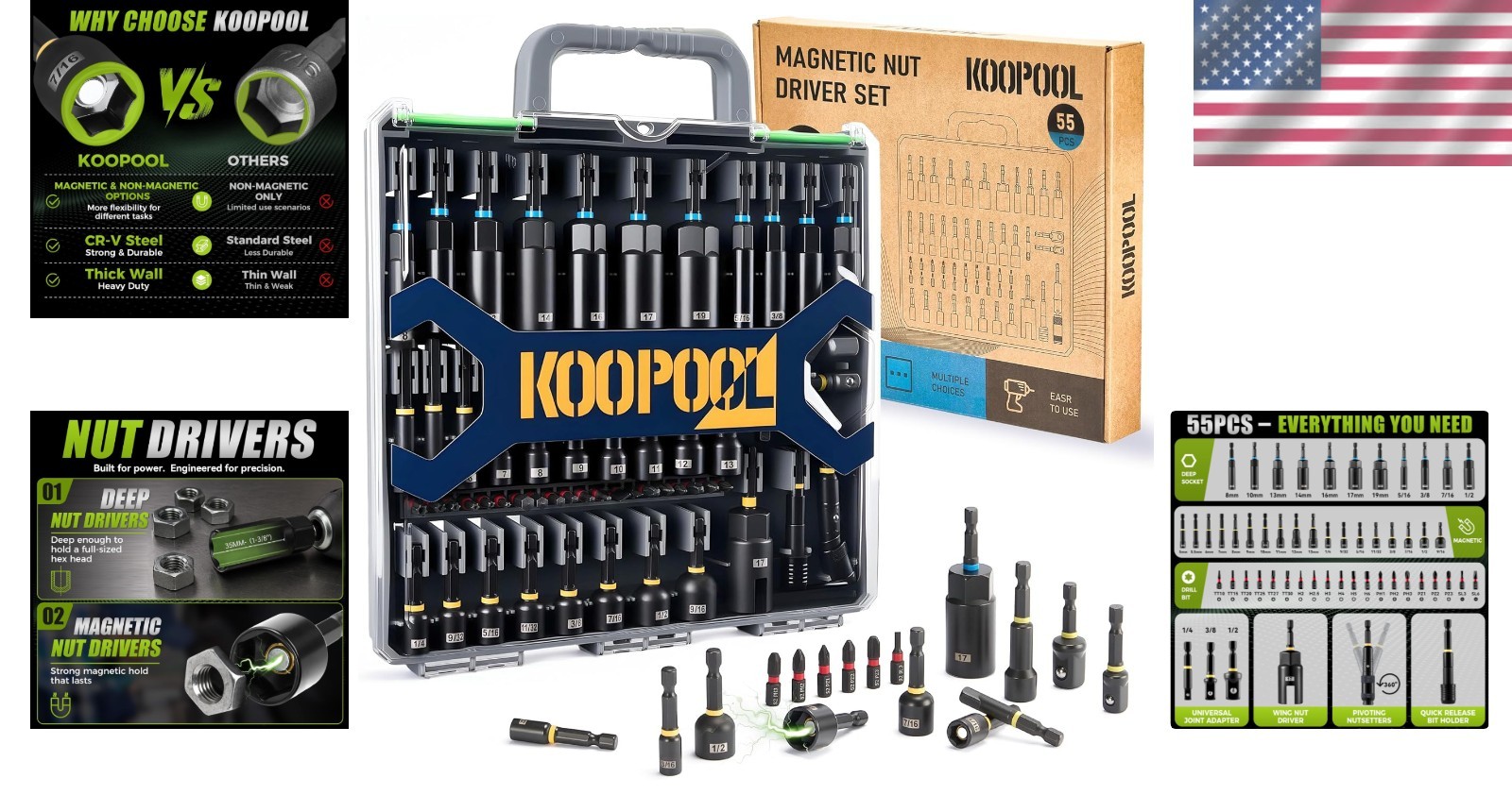 Magnetic Socket Set for Impact Driver & Drill