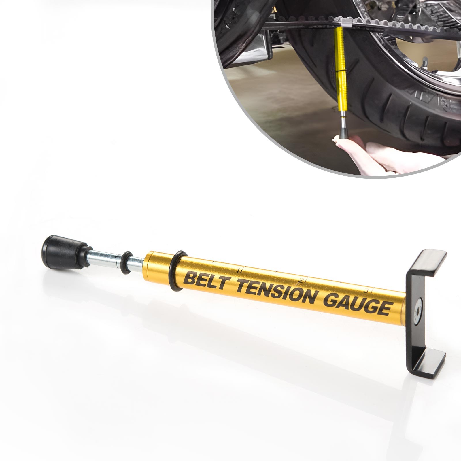 Belt tension gauge tensioner tool 10lbs fits belt drive motorcycles USA STOCK