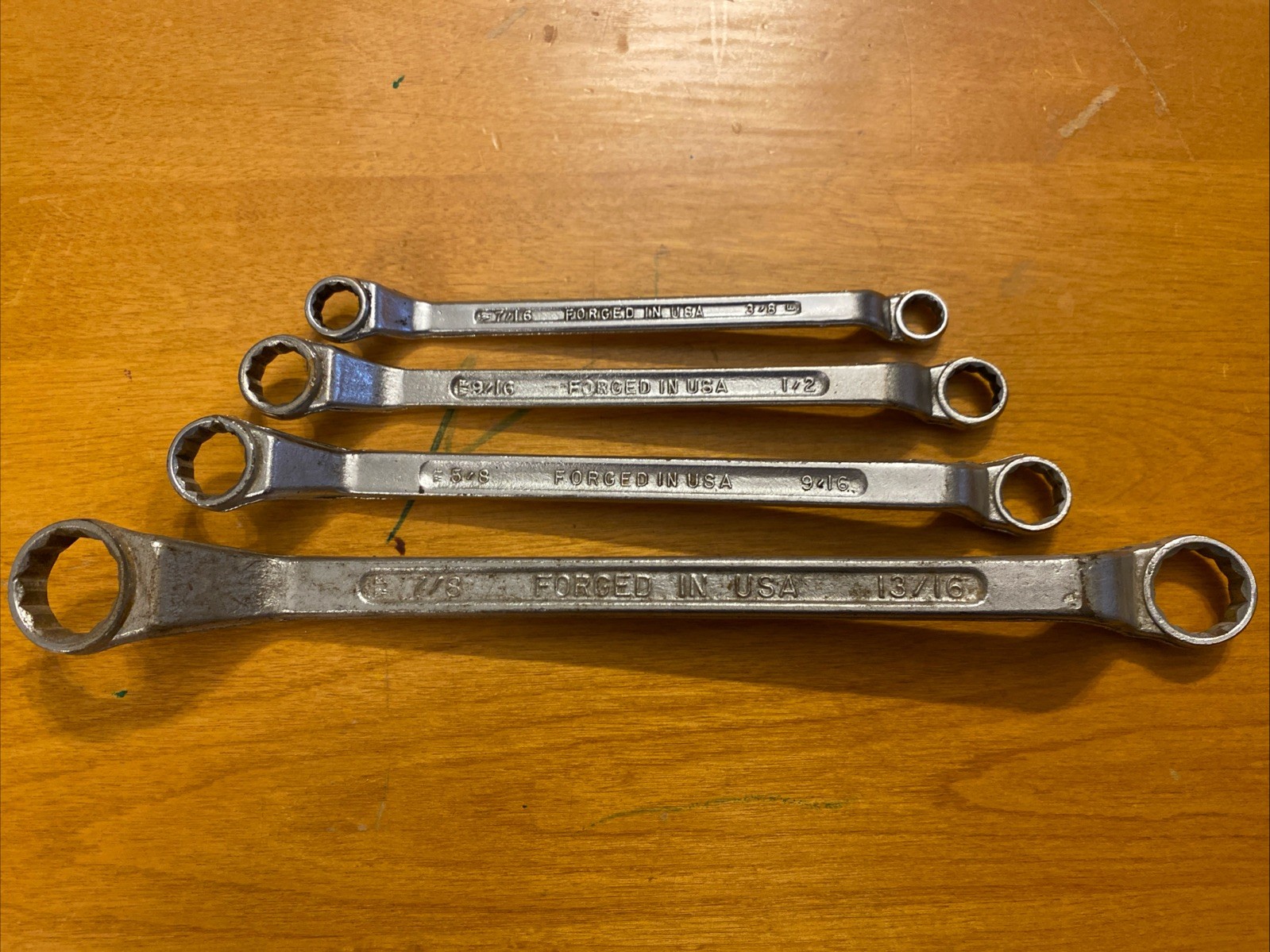 Lot Four Companion Offset Boxed Wrenches 3/8, 7/16, 1/2, 9/16, 5/8, 7/8, 13/16