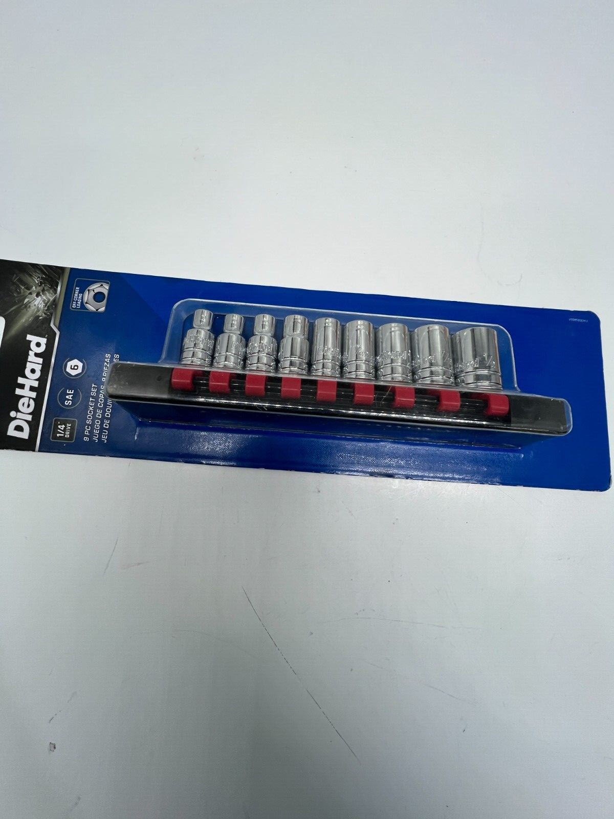 DieHard 9-Piece Socket DHP55244 SAE 1/4″ Drive 6-Point Off-Corner Loading
