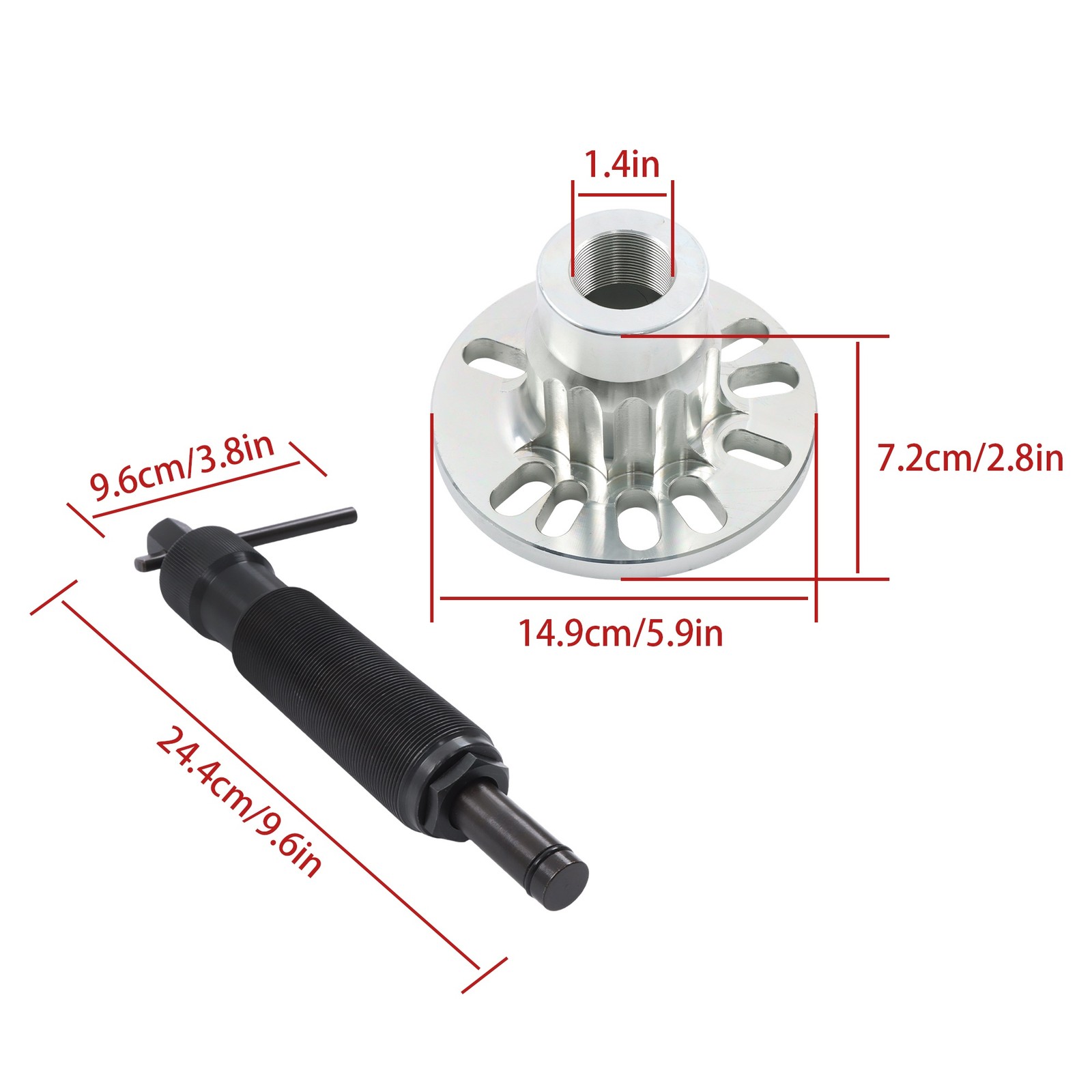 10 Ton Hydraulic Wheel Hub Press Puller 4 & 5 Bolt For VW Audi Peugeot