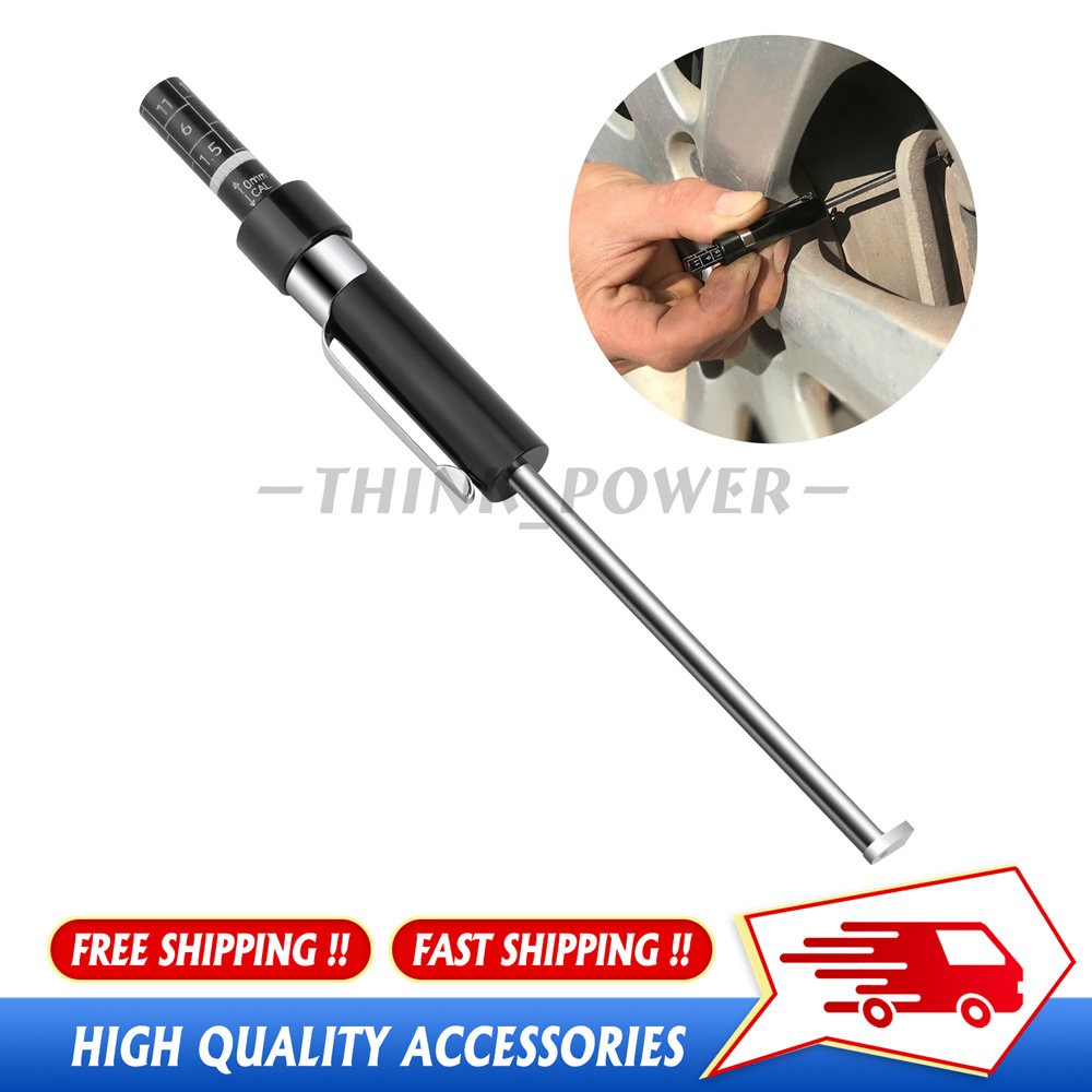 Measure Tool w/ Scale Car Detection Pen Brake Pad Thickness Gauge Base Plate 6mm