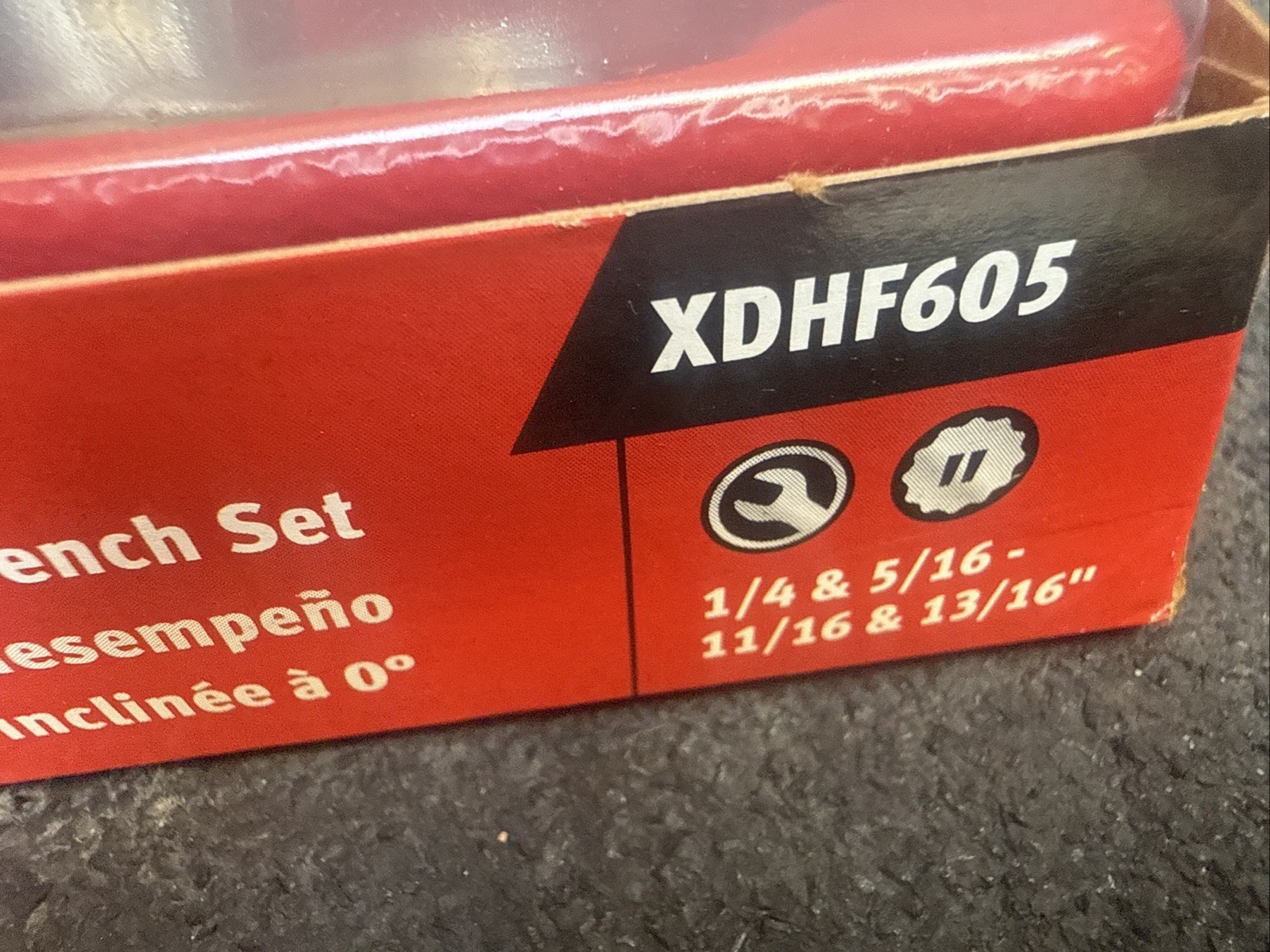 For Snap-on 5pc SAE High Performance 0° Box End Wrench Set XDHF605 Open Box New