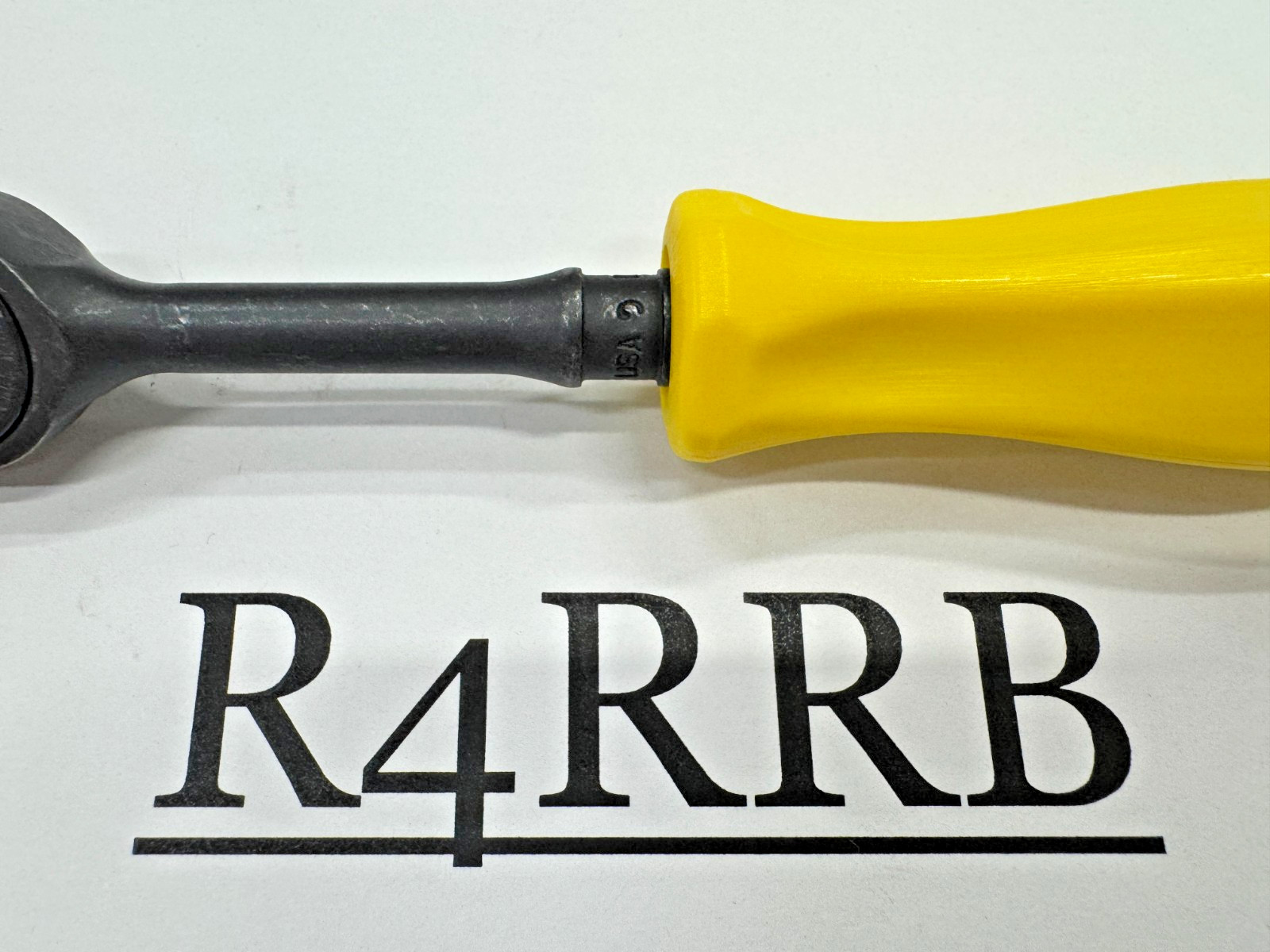 Snap-on Tools RARE CLASSIC YELLOW 1/4″ Drive Hard Grip Black Ratchet GTHLD72Y