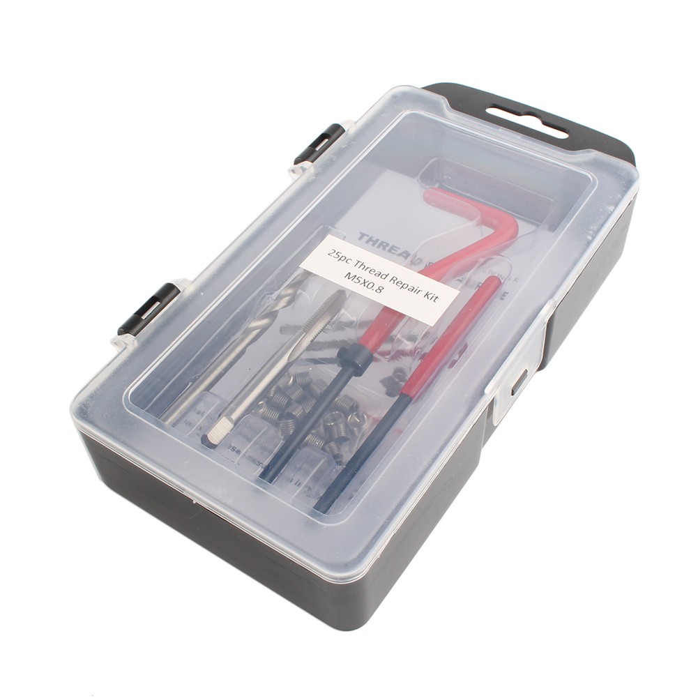 M10 x 1.25 15pcs Metric Thread Repair Insert Kit Install Tool Helicoil Coil USA