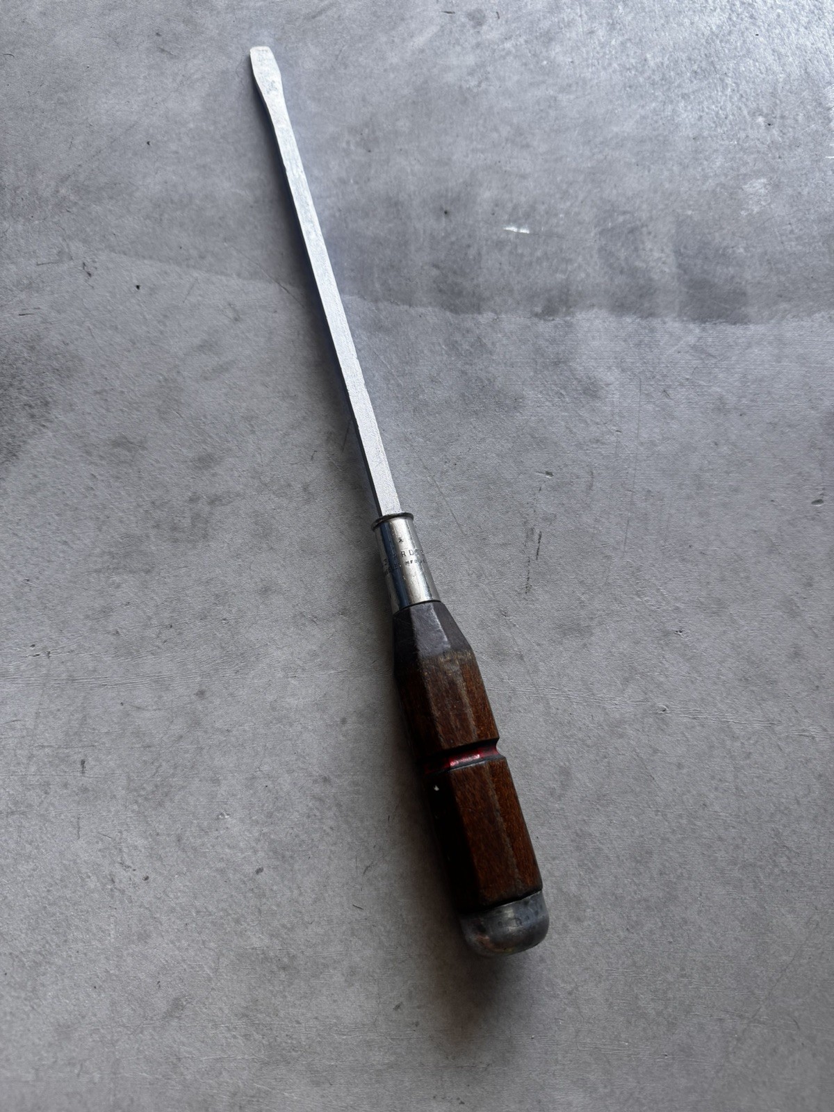 Vintage Proto Flathead 9743 Straight Screwdriver 16″ Long with Wood Handle