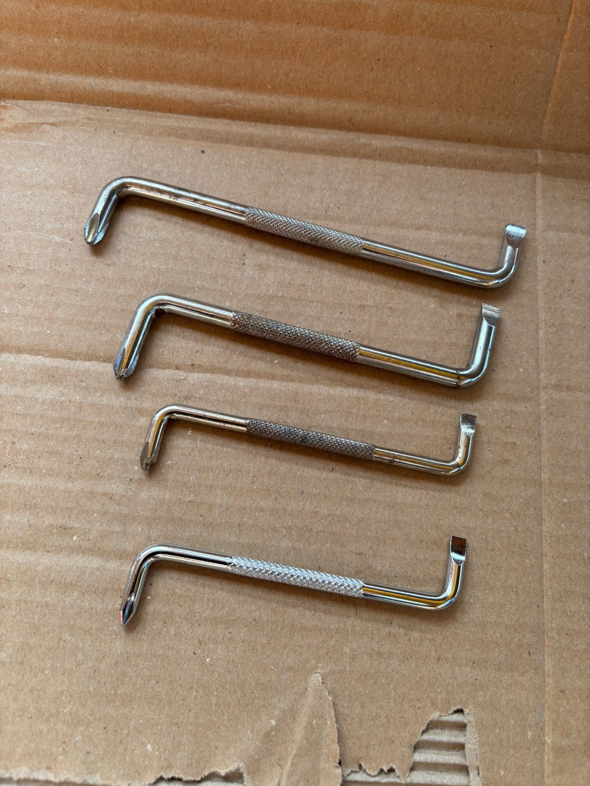 Set Of 4 X Vintage Phillips & Flat Head Offset Screwdrivers