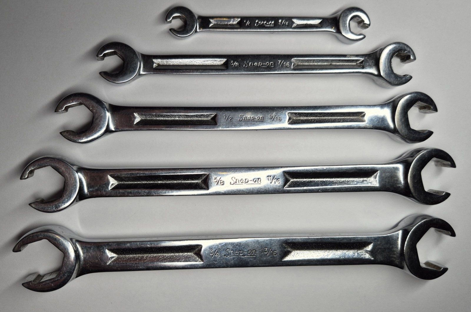 Snap-On Standard Double End Flare/ Line Wrench Set of 5