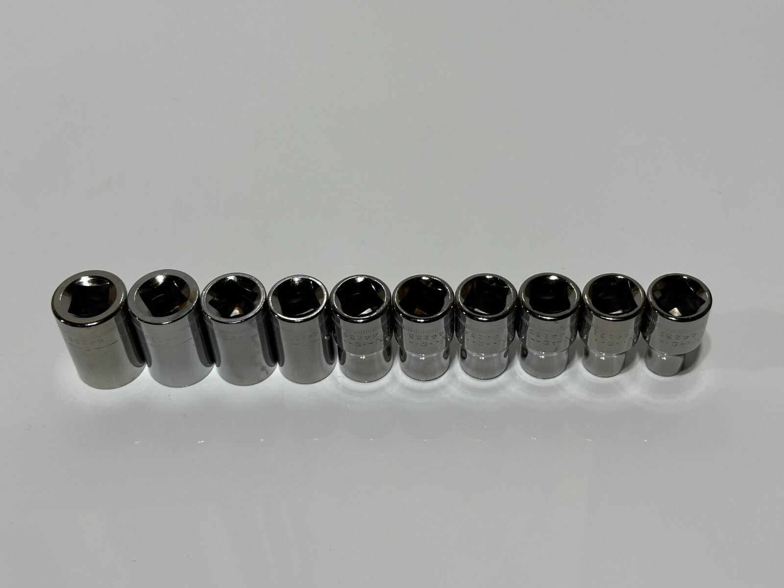 Craftsman USA NOS 10pc Metric 9mm to 19mm Shallow Socket Set, 1/2″ Drive 6 Point