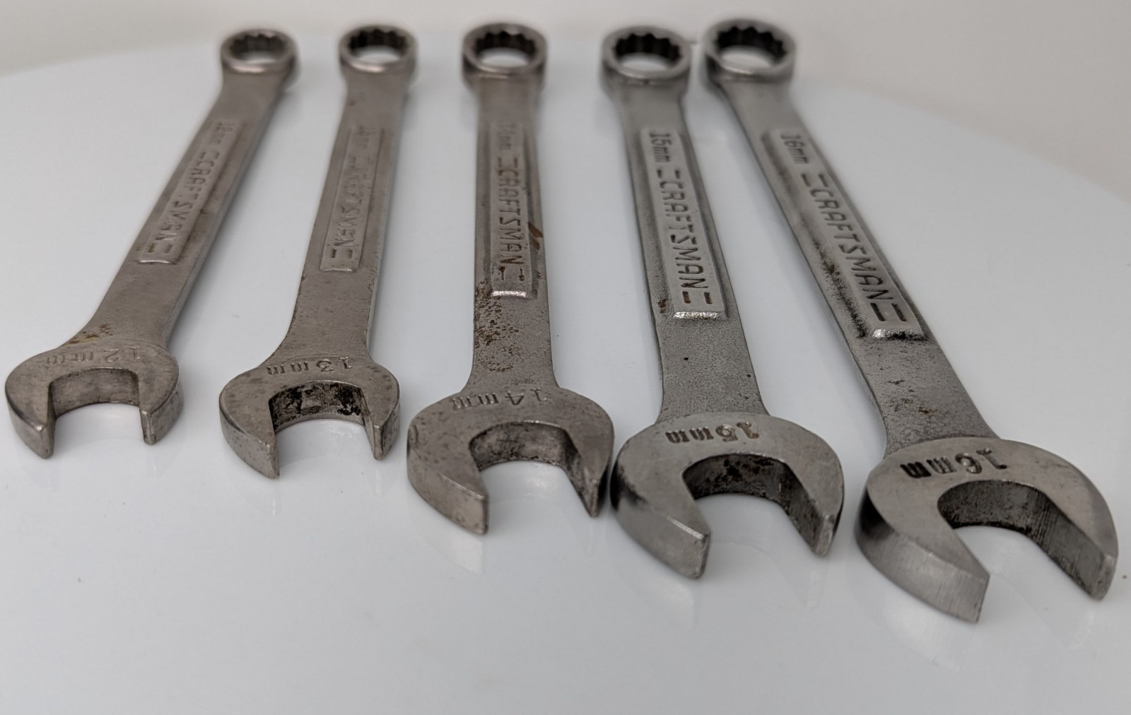 5 Vtg Craftsman Metric Offset Combination Wrench Set 12-16mm 42916-9, 42924