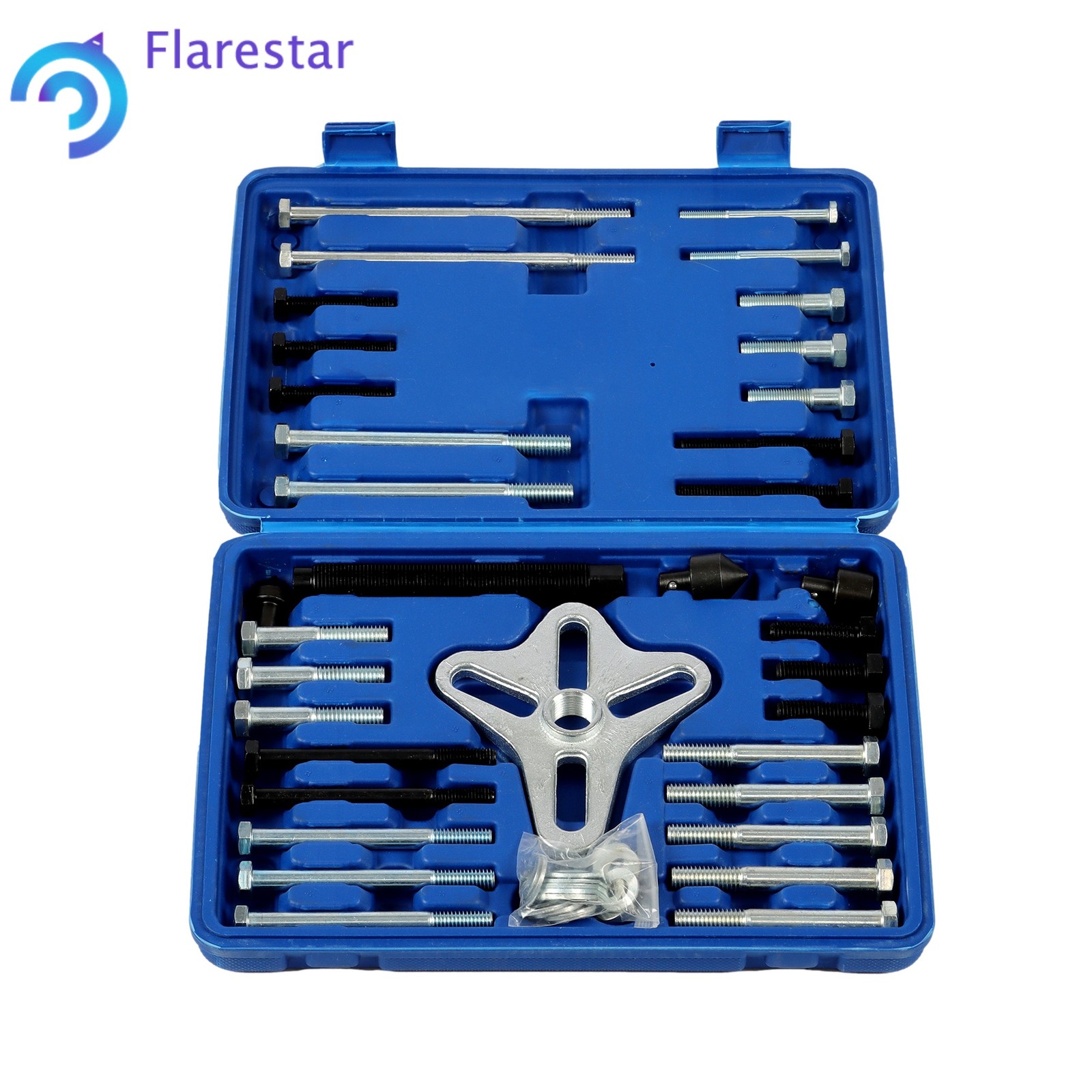 46pcs Harmonic Balancer Puller Set Steering Wheel Flywheel Crankshaft Pulley