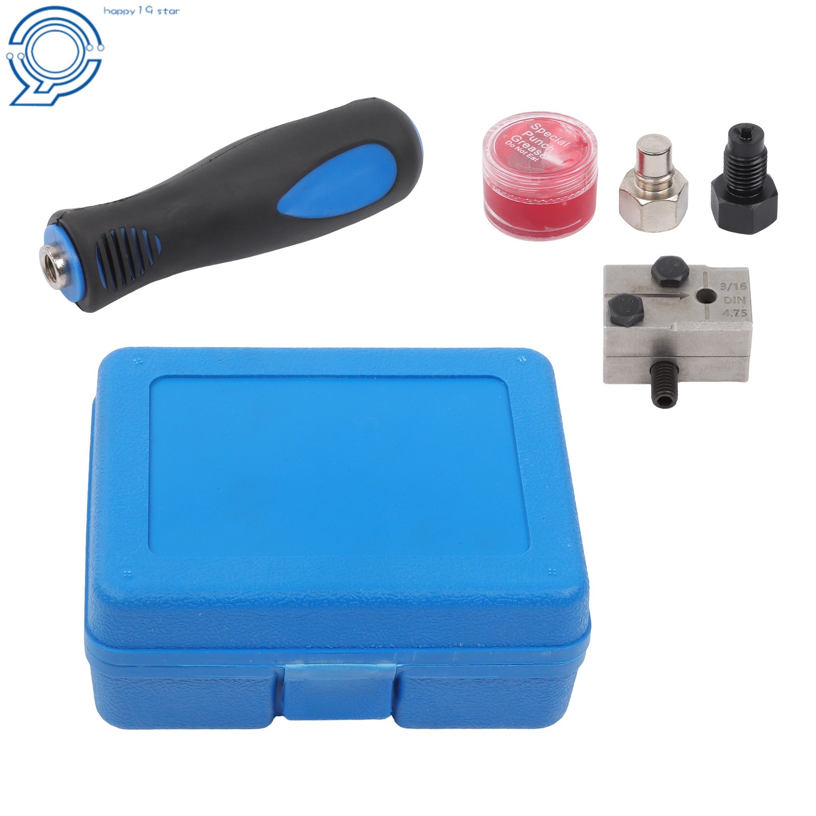 45° Handheld Pipe Flares Tool 3/16″ Car Brake Line Flaring Kit w/ Storage