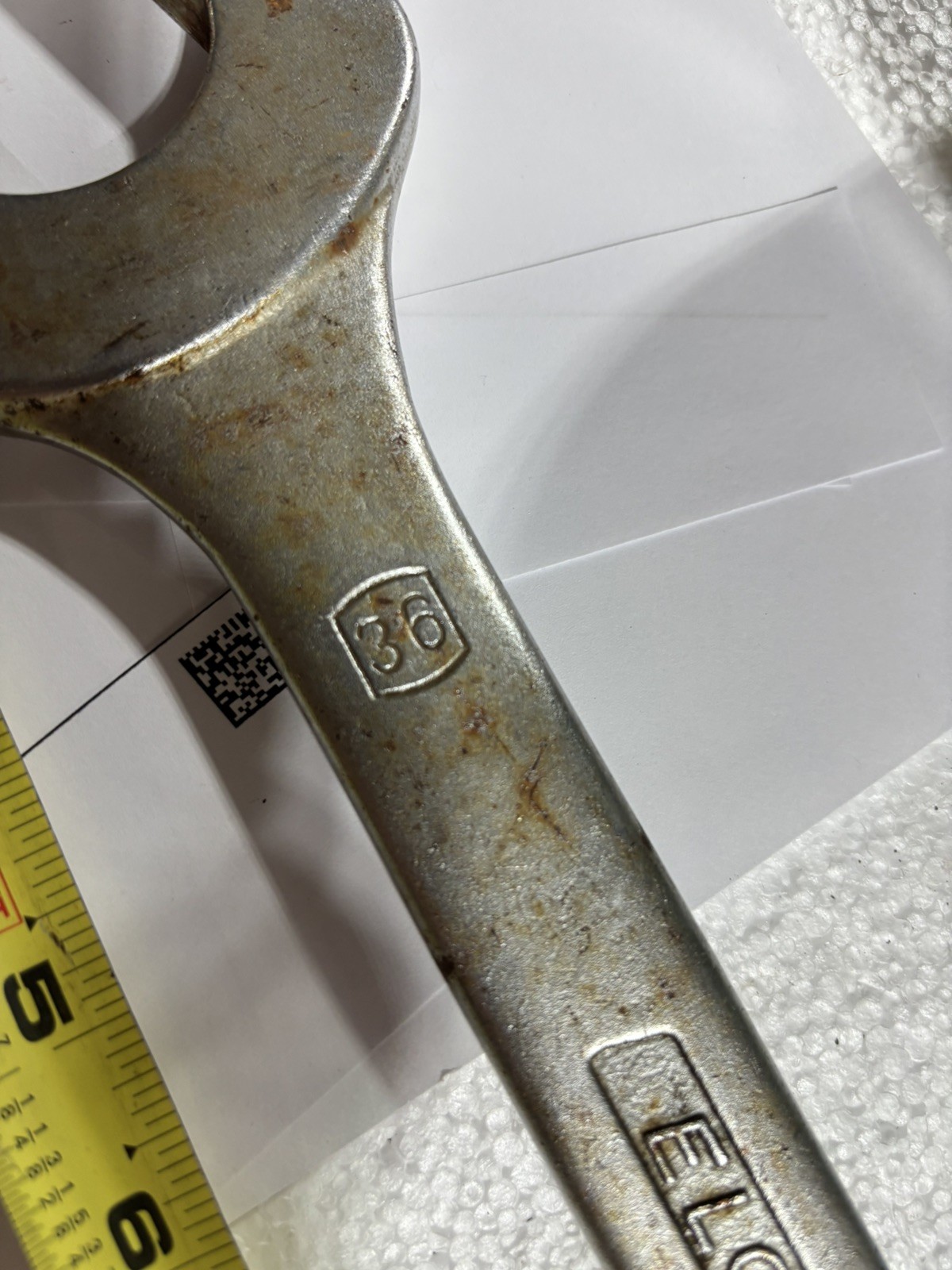 Vintage ELORA 205 36 mm Metric Combination Wrench Spanner W. Germany