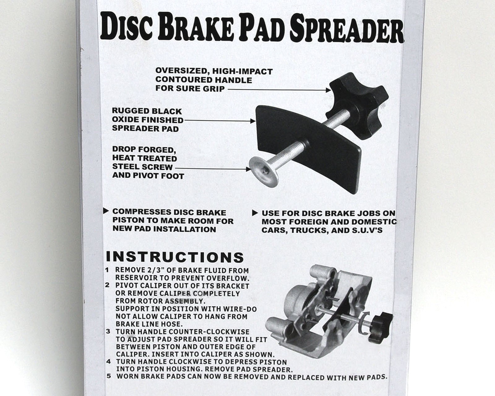 Disc Brake Spreader Separator Piston Pad Spreader Auto Car Caliper Tool