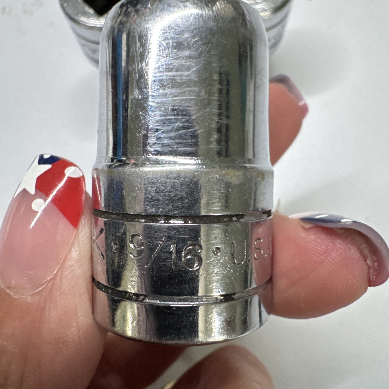 Lot Of 8 SK Asst Size Sockets 15/16, 7/8, 13/16, 11/16 To 7/16