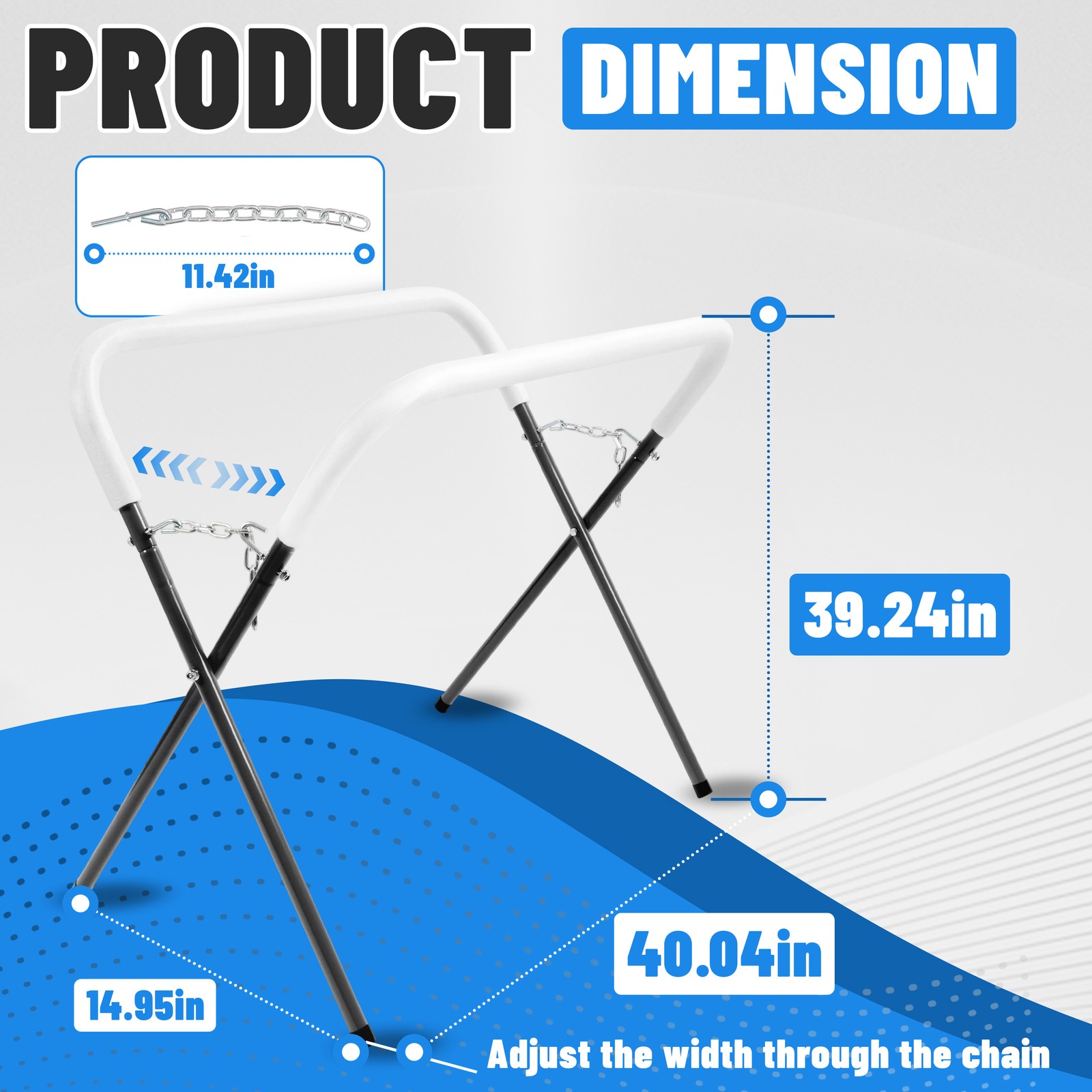 Heavy Duty Work Stand Folding for Bumpers Fenders Doors Hoods Works 750 Pound