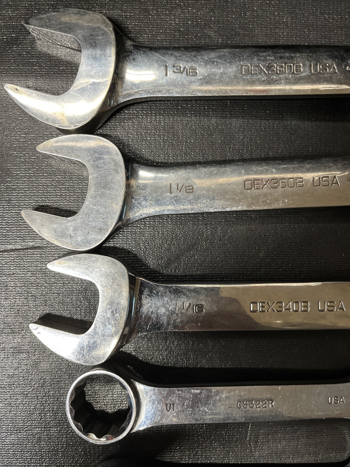 Mac Snap On 15 Piece 7/16-1-3/16” SAE 12PT Stubby Wrench Set Extra 1/2” 3/4”