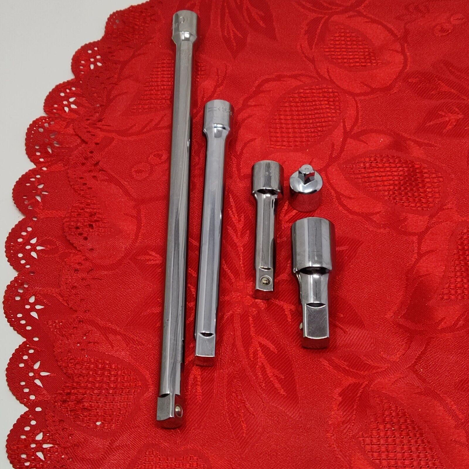 (5) Socket Extension & Adapters USA Made 3/8″ Drive Chrome Tool 3″ 6″ 10″