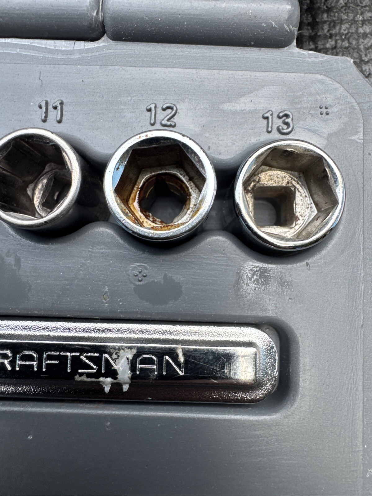 Sears Craftsman USA 1/4” Metric Socket Set 11Pc 34861 Pre Own 5-13mm