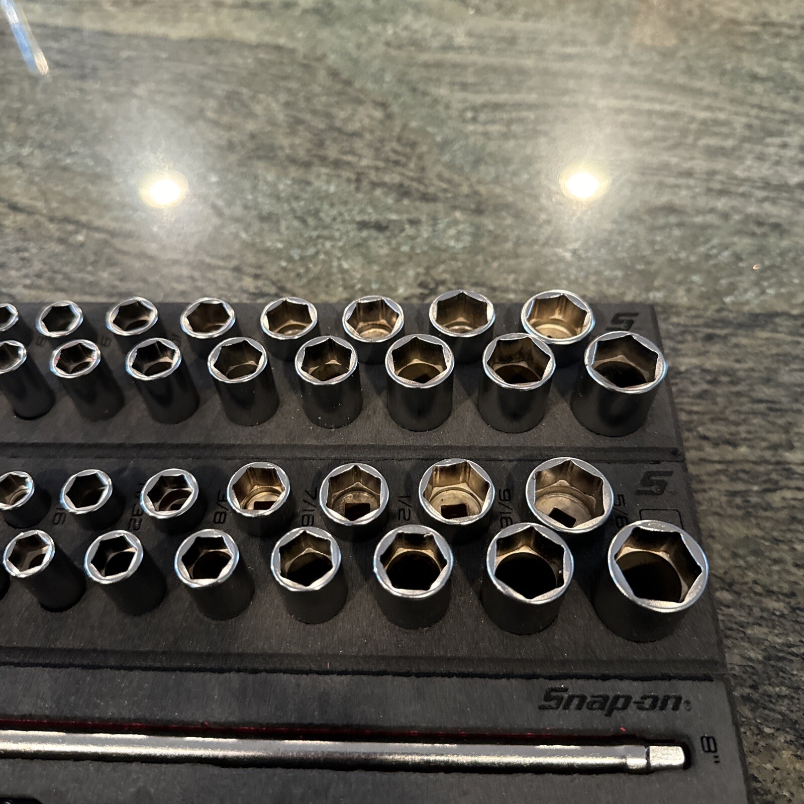 Snap-on 153gss05fmr 53 pc 1/4” essential metric sae sockets ratchets extensions