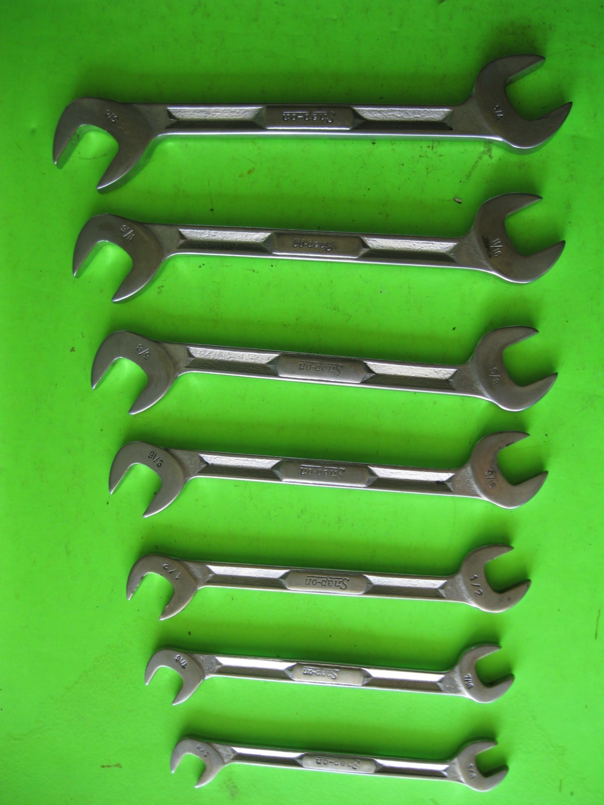 7 pc Snap On Four Way Angle Head Open End Wrench Set SAE – USA