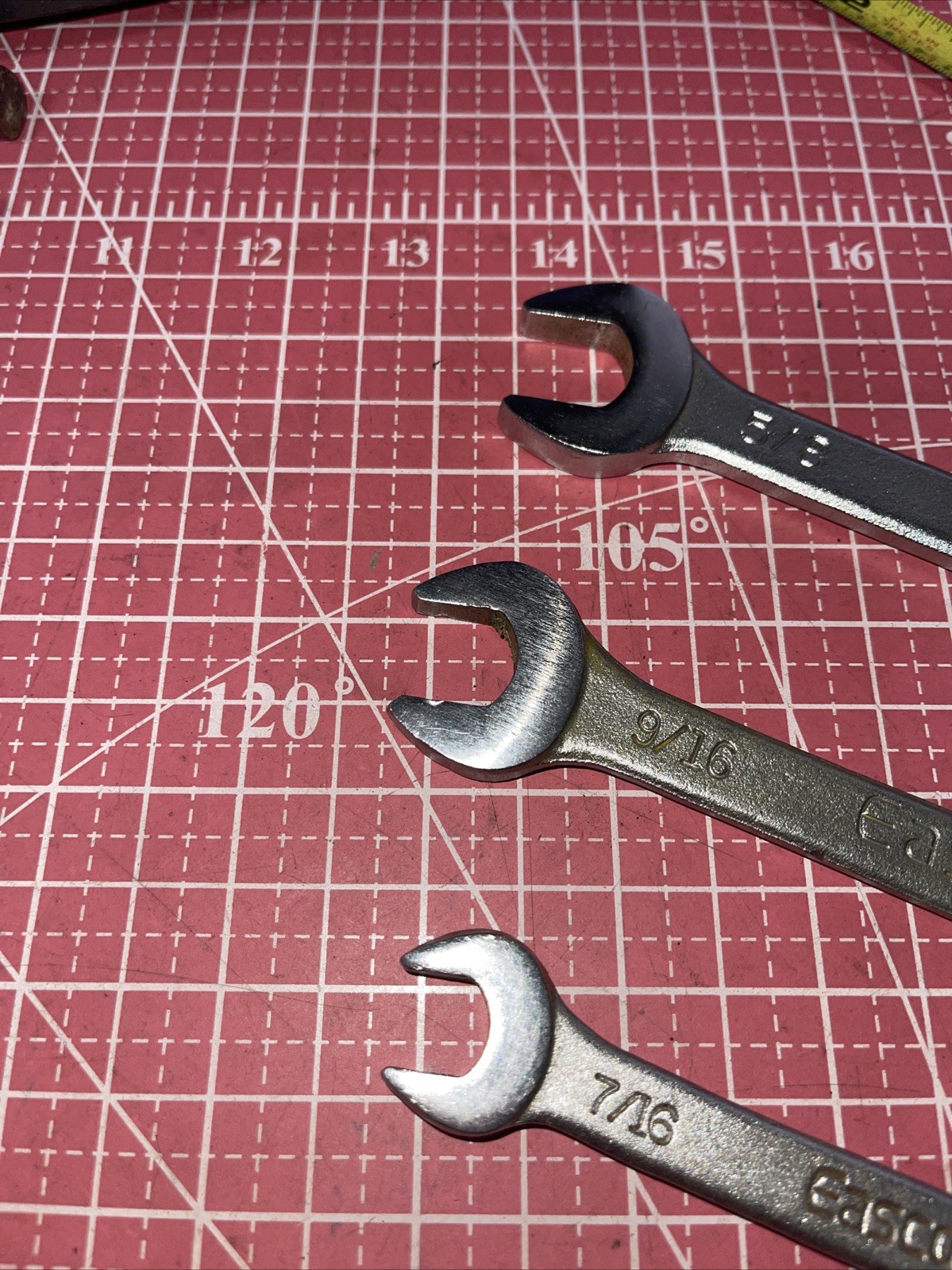Easco USA 3 Piece SAE Open End Wrench Set 3/8 In – 5/8 In Vintage 3/8”-5/8”