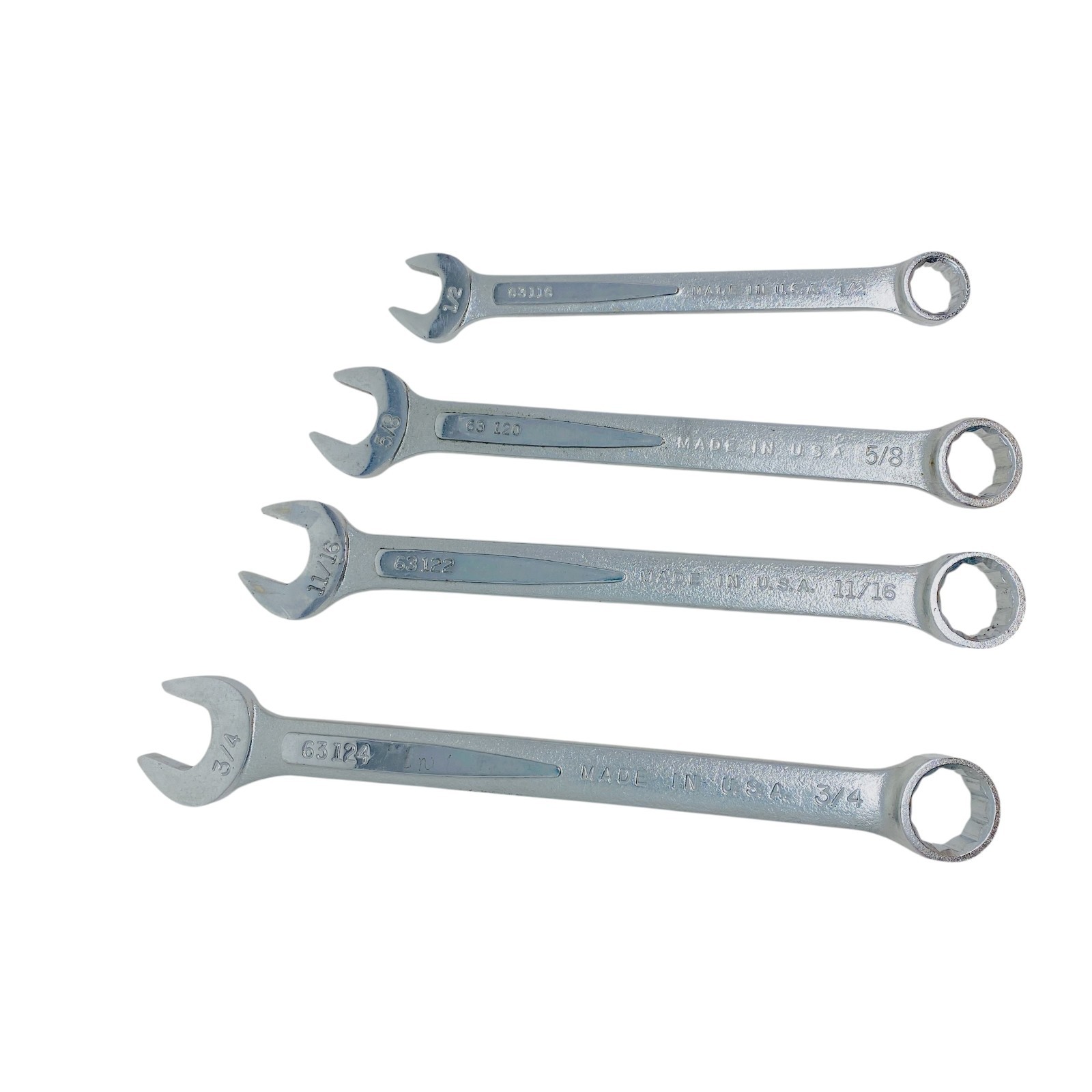 Easco USA Combination Wrench Mechanics Hand Tool Lot Set SAE, 4 Pcs
