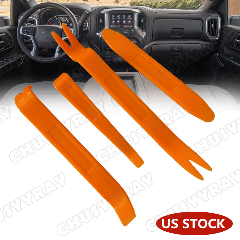 4PCS Removal Pry Tool For Auto Racing Car Radio Door Panel Audio LED Light Plast