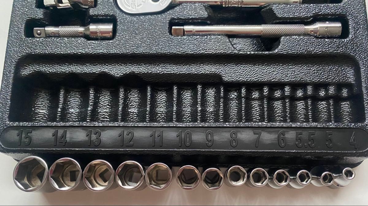 Used Snap-on 117TMM 17 pcs 1/4″ Drive Hexagonal Ratchet Metric Set
