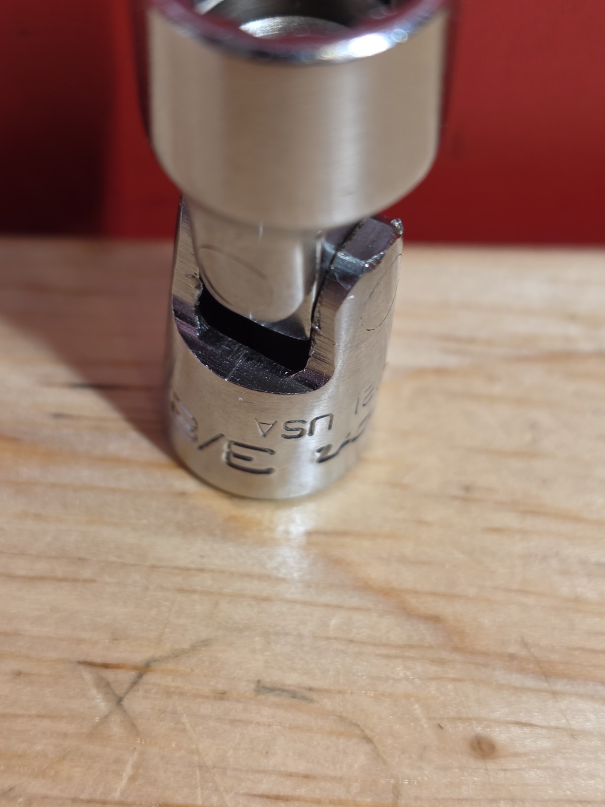 Snap-on TMU121 3/8” SAE 1/4” Drive 12-Point Swivel Wobble Socket USA See Details