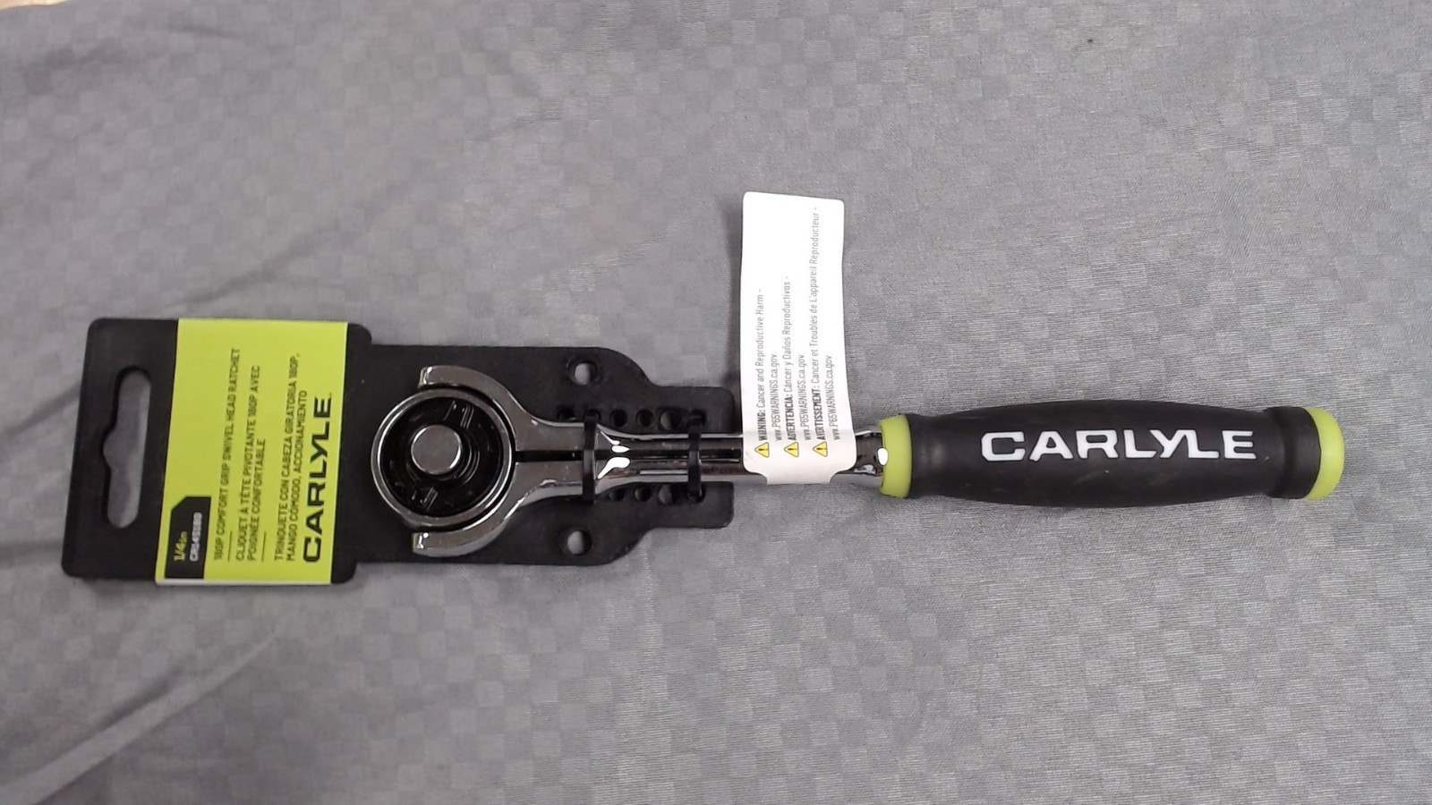 CARLYLE (CR14S180) 1/4″ 180P SOFT GRIP SWIVEL HEAD RACTHET -NEW